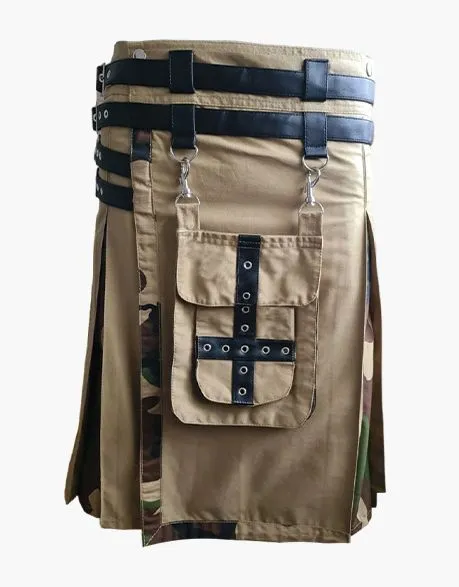 MEN'S HYBRID KIT WITH LEATHER STRAPS IN CAMO AND KHAKI