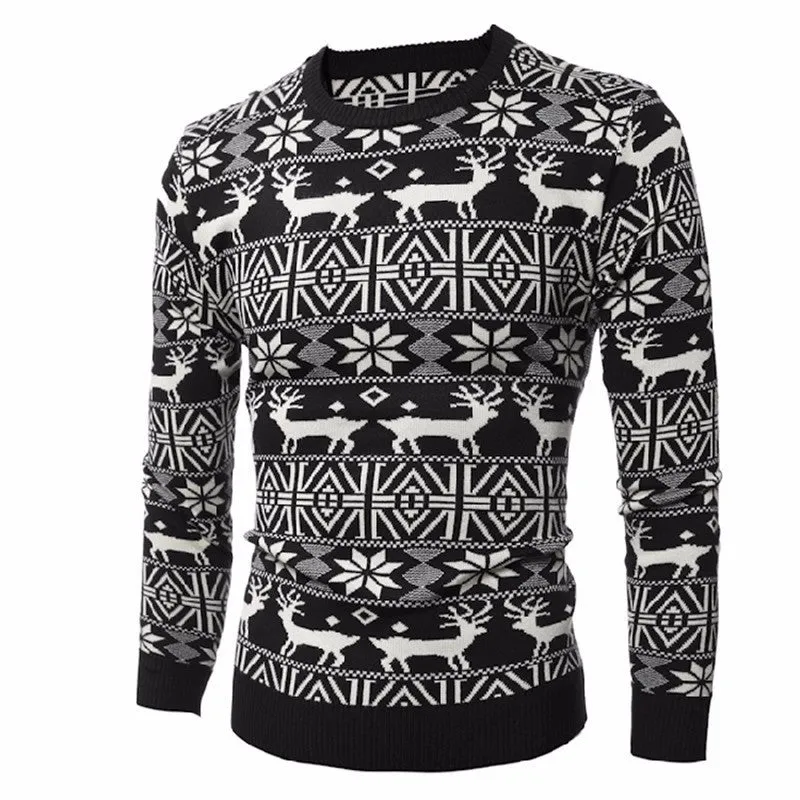 Men's O-Neck Winter Christmas Pullover