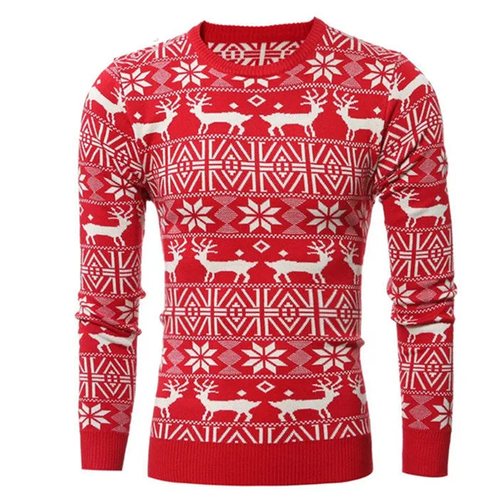 Men's O-Neck Winter Christmas Pullover
