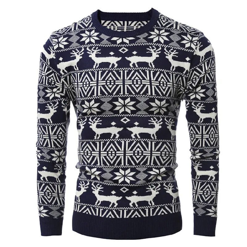 Men's O-Neck Winter Christmas Pullover