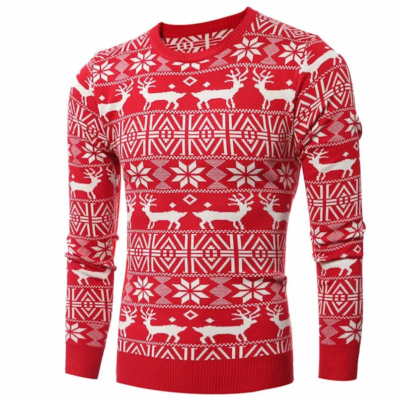 Men's O-Neck Winter Christmas Pullover