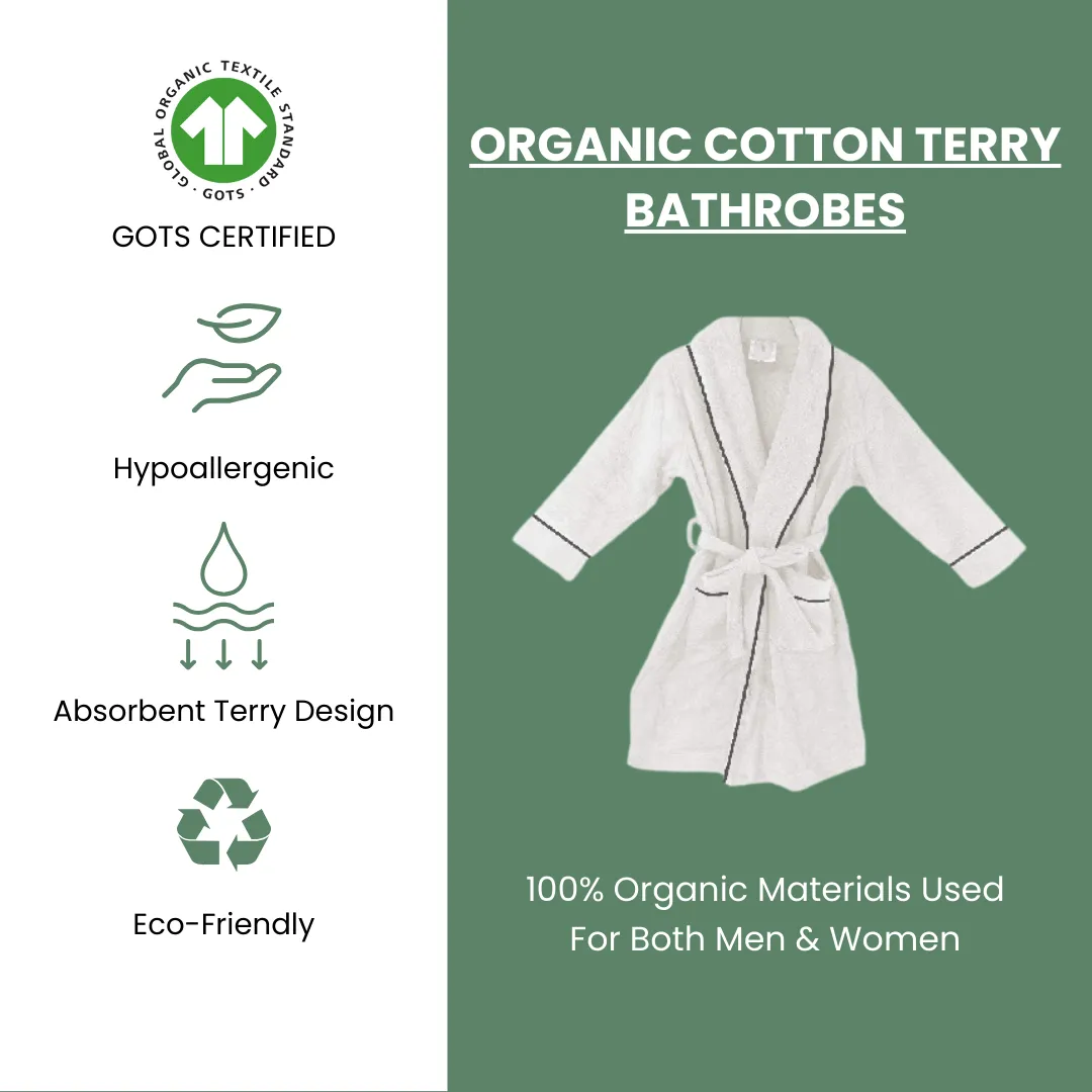 Men's Organic Cotton Terry Bathrobe [GOTS CERTIFIED]