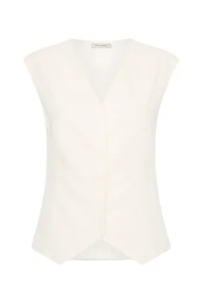 Minimal Tailored Vest | Ivory