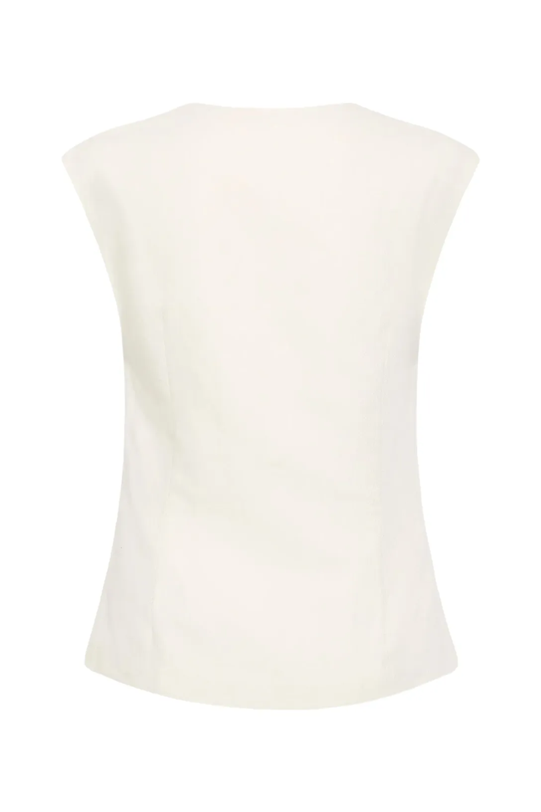 Minimal Tailored Vest | Ivory