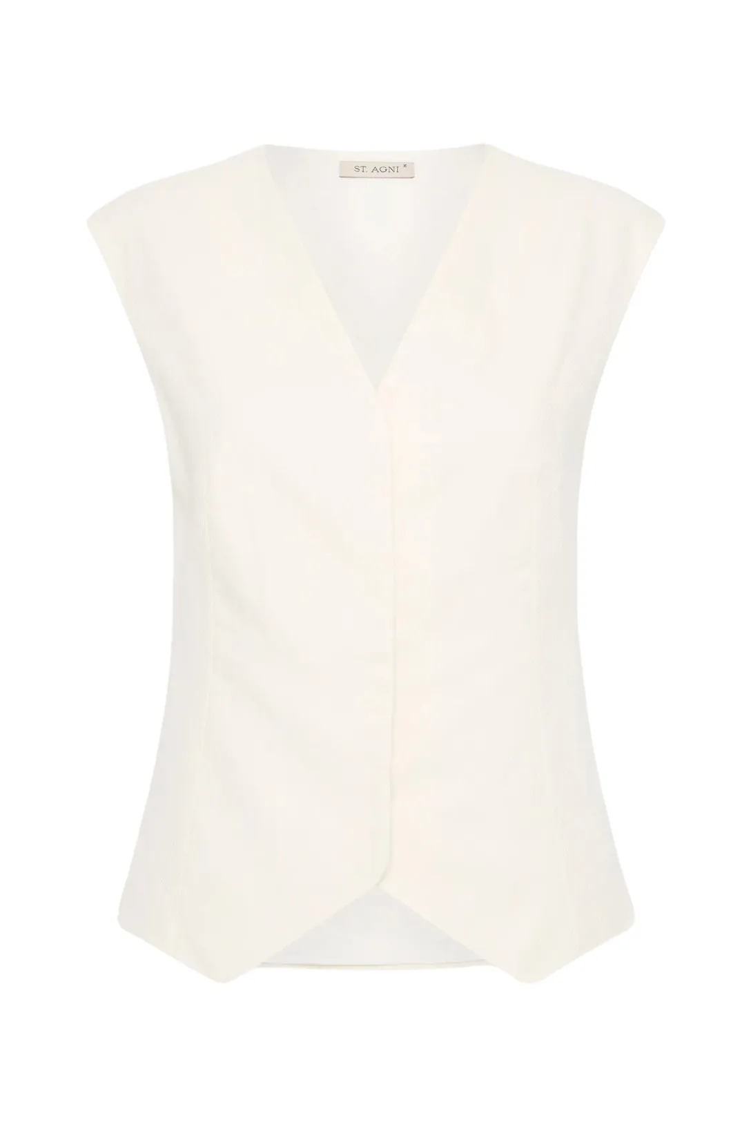 Minimal Tailored Vest | Ivory