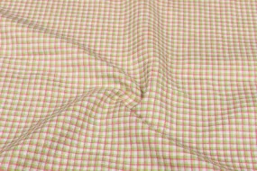 Multicolor  Checks Yarn dyed Linen  Fabric