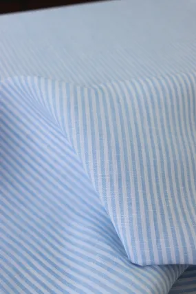 Periwinkle Thin Stripe | Limerick Linen Yarn Dyed | Robert Kaufman