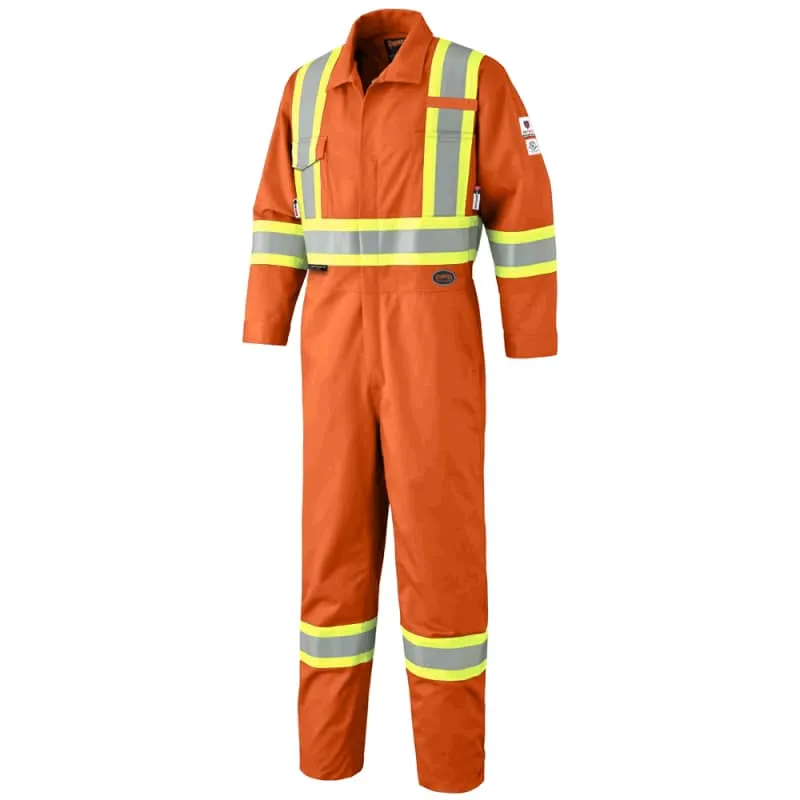 PIONEER HI-VIZ  ORANGE FR-TECH 88/12 FR/ARC RATED 7 OZ COVERALL