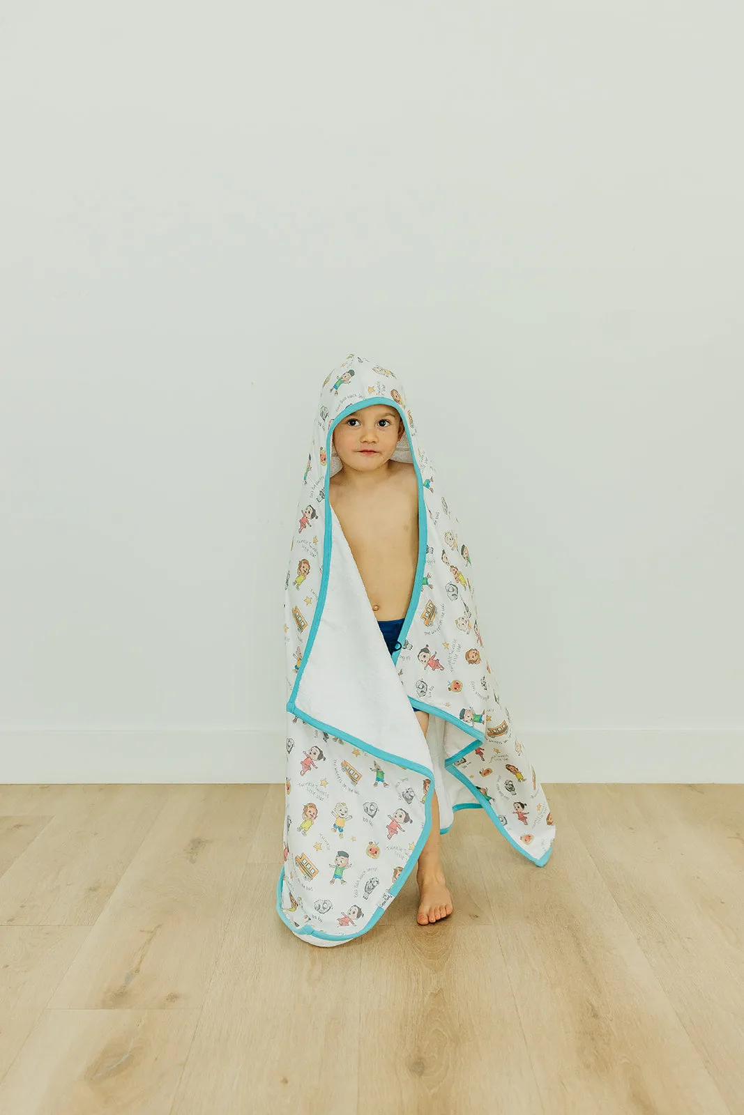 Premium Big Kid Hooded Towel - CoComelon Friends