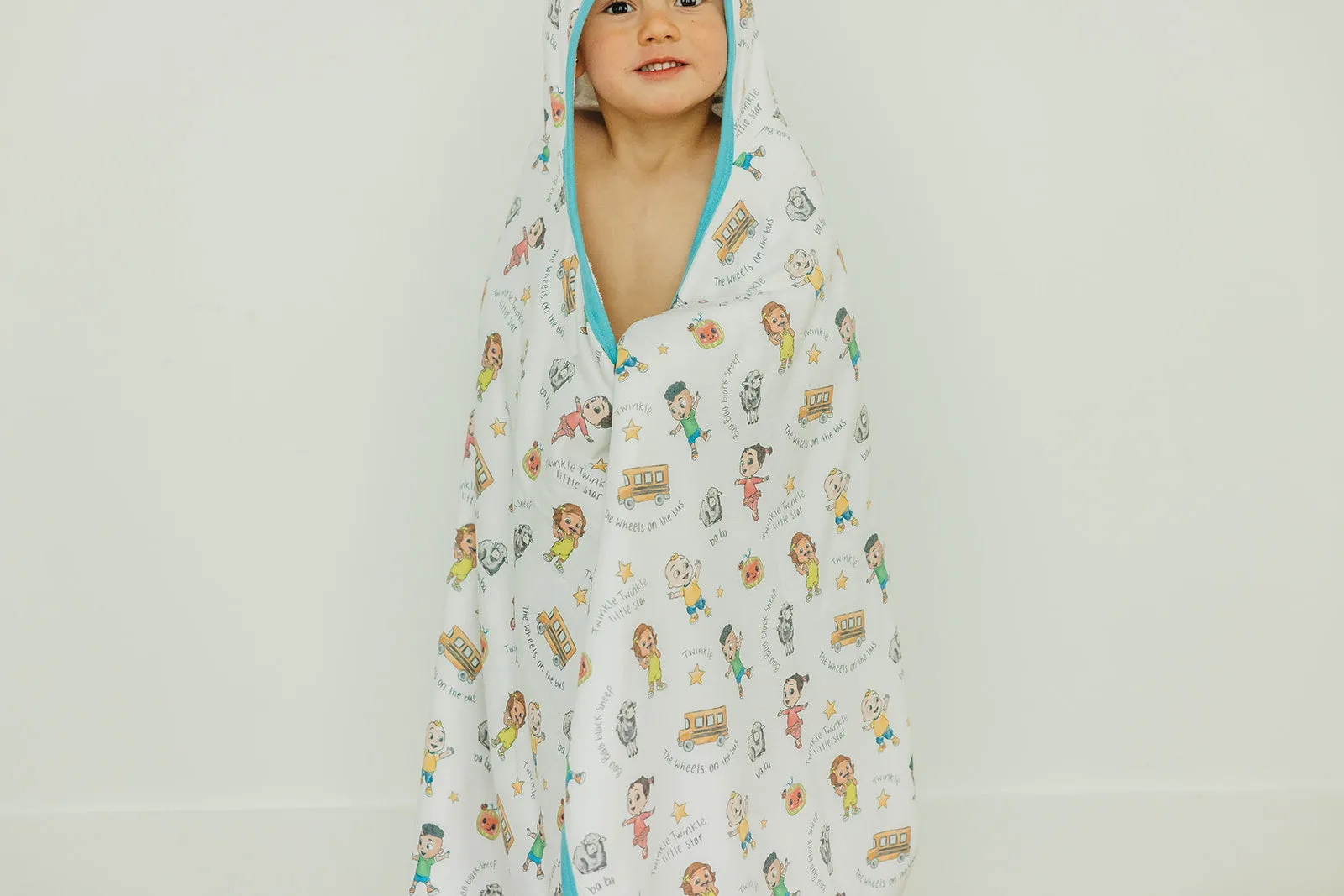 Premium Big Kid Hooded Towel - CoComelon Friends