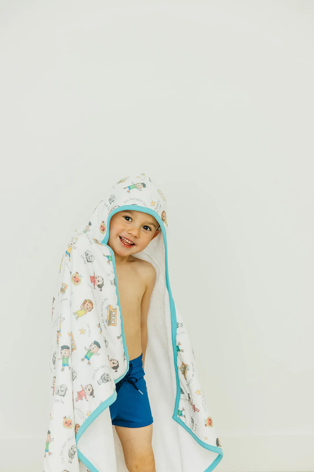 Premium Big Kid Hooded Towel - CoComelon Friends