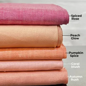 Pure Linen Fabric Pinks : Used for Shirts, Dresses, Tops, Bedding