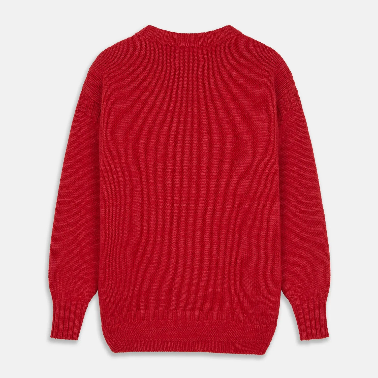 Red Lewis Guernsey Knitted Jumper