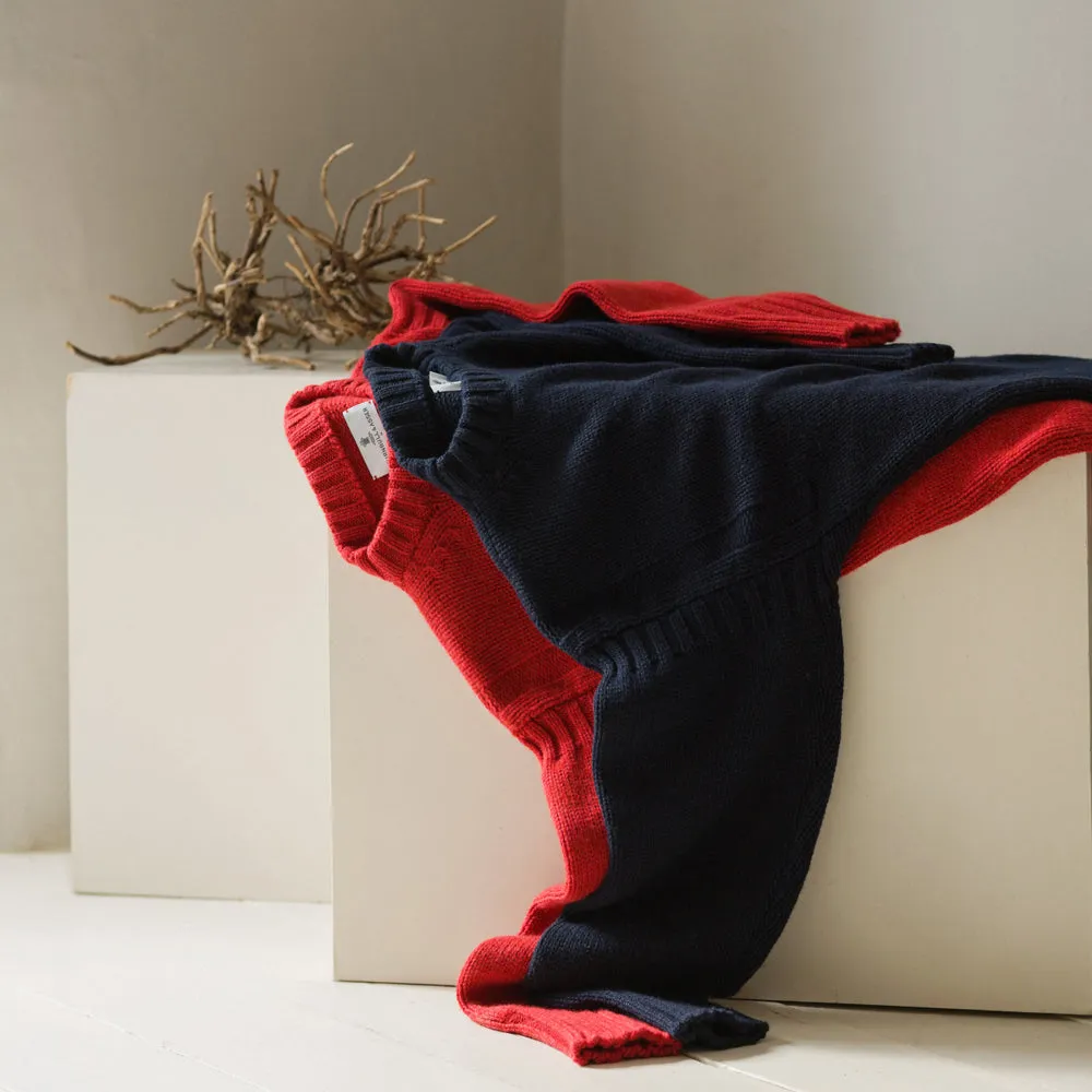 Red Lewis Guernsey Knitted Jumper