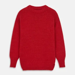 Red Lewis Guernsey Knitted Jumper