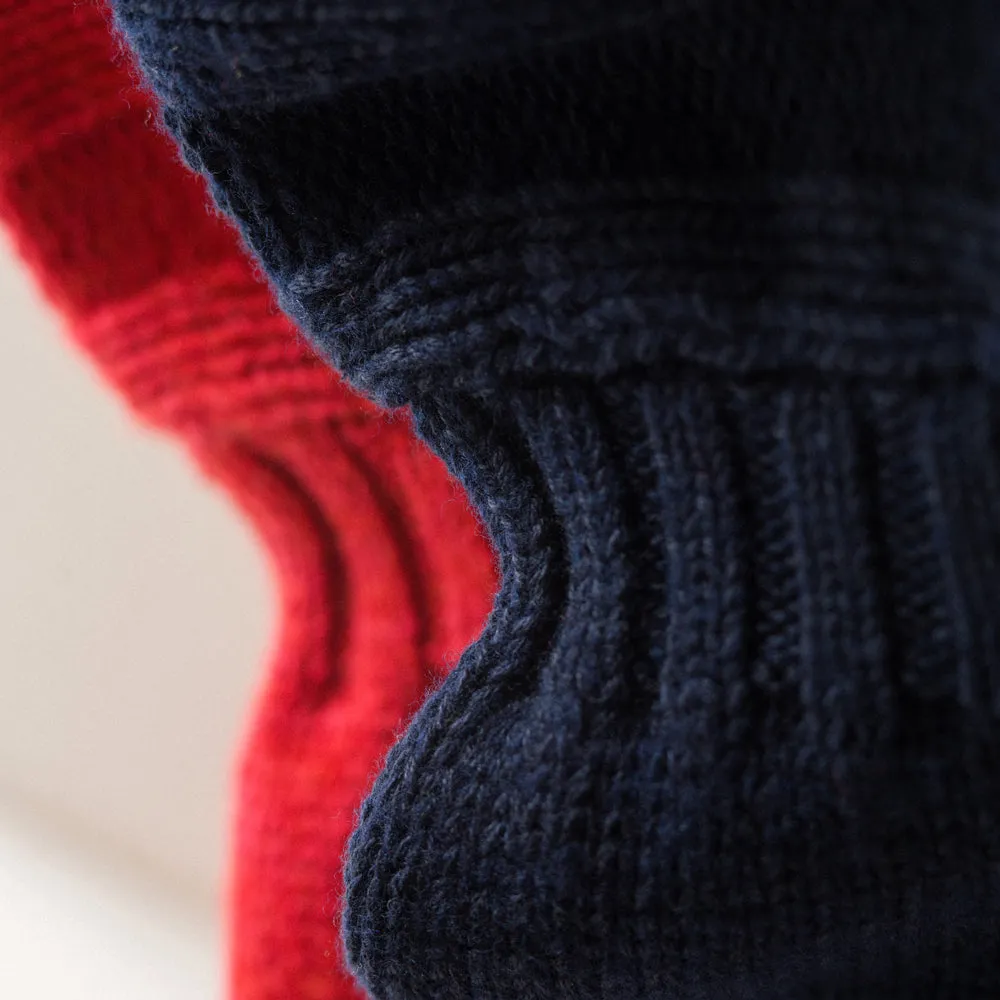 Red Lewis Guernsey Knitted Jumper