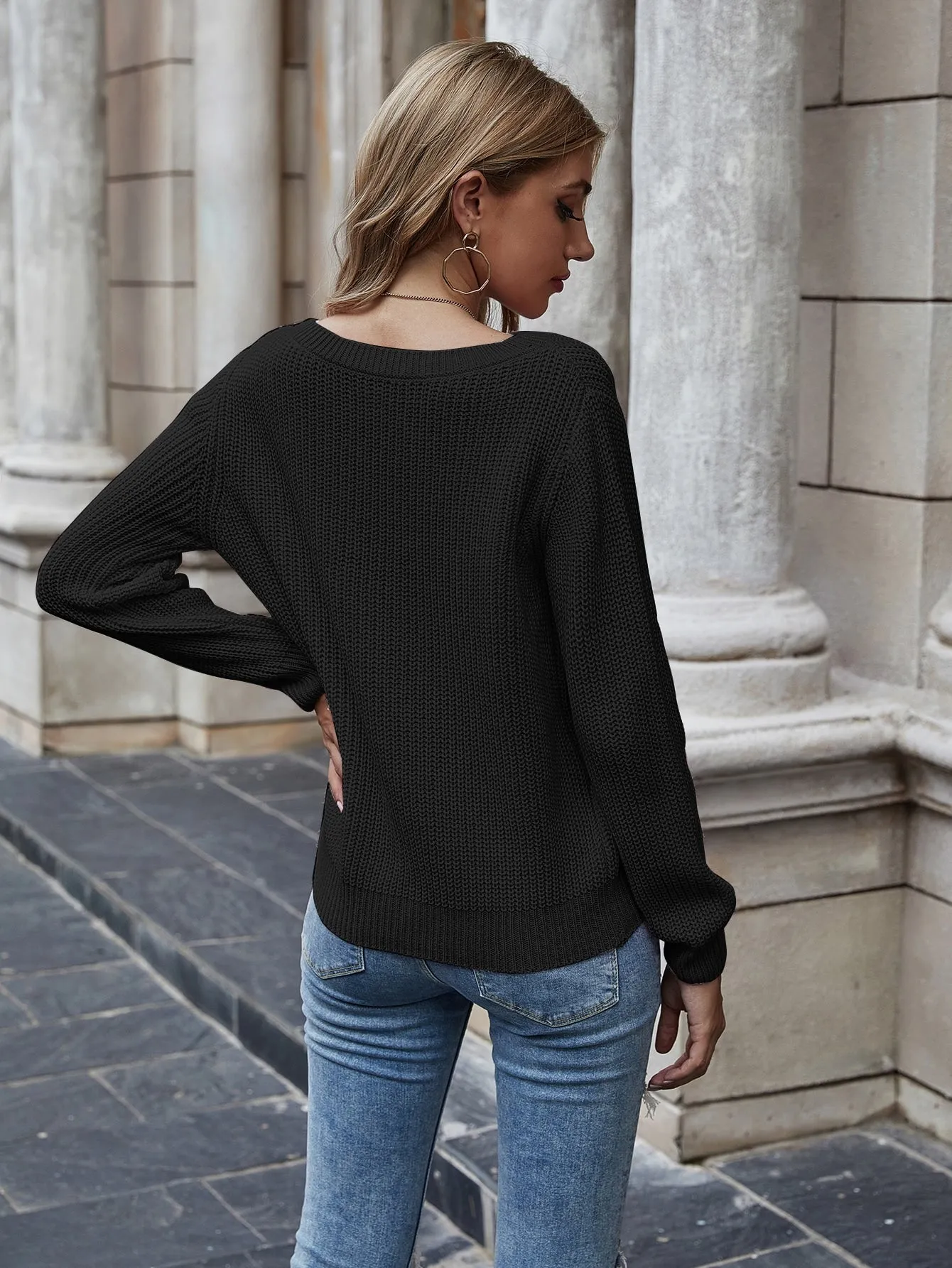 Ribbed Knit Sweater