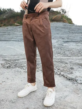 Ribbed-Tactile Tailored Trousers