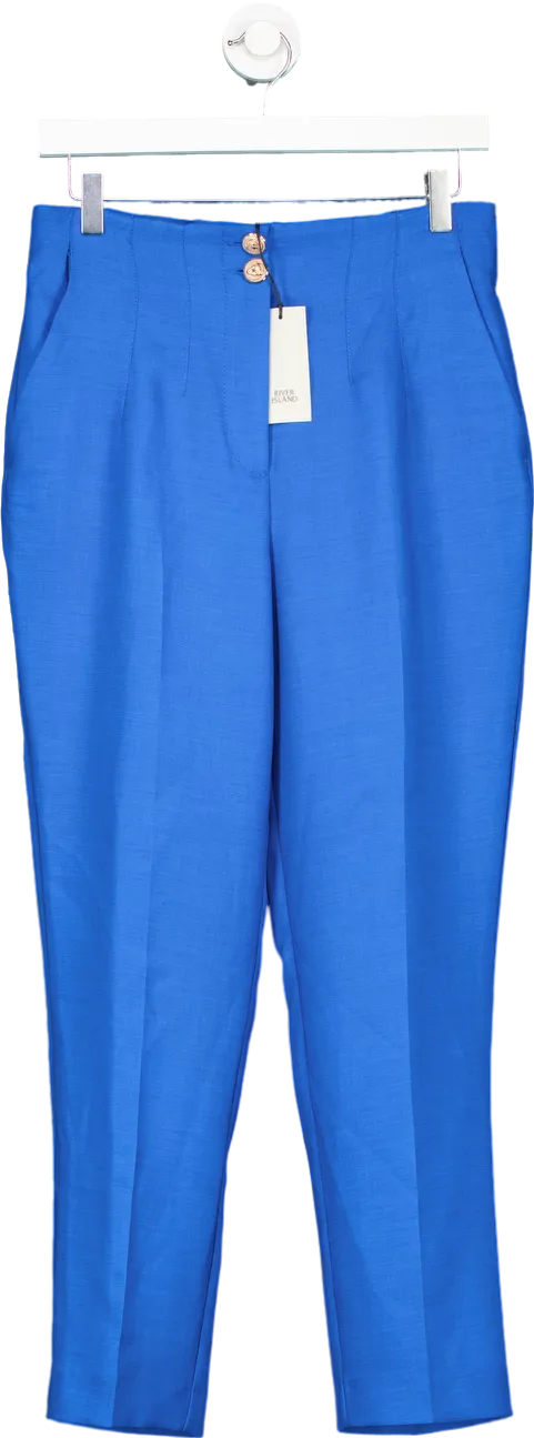River Island Blue Tailored Trousers UK 10