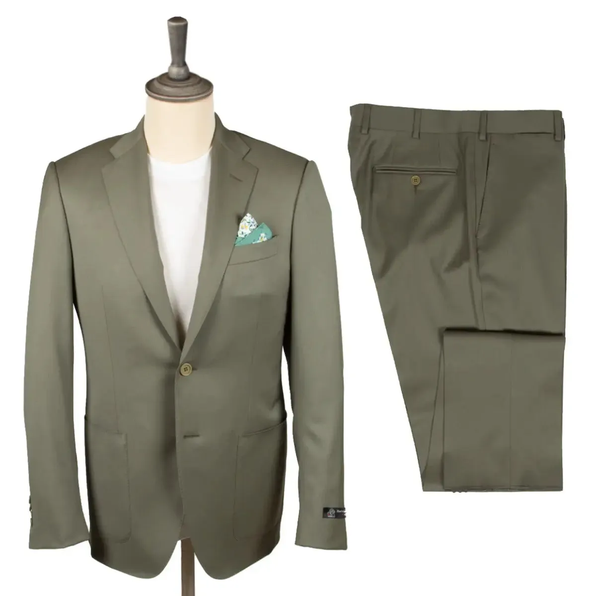 Sage Loro Piana 100% Super 130s Wool Suit