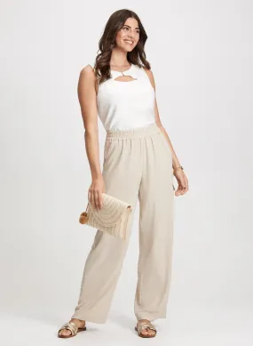 Sleeveless Top & Wide Leg Cargo Pants