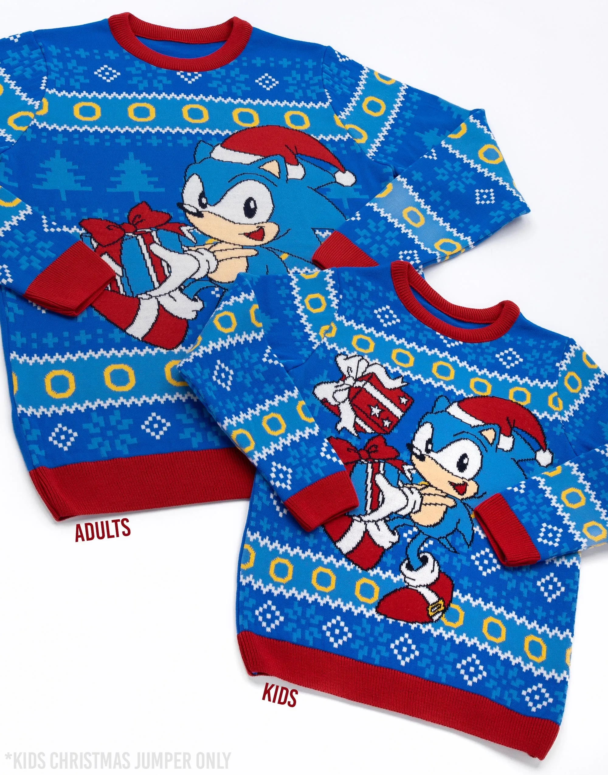 Sonic The Hedgehog Kids Knitted Christmas Jumper
