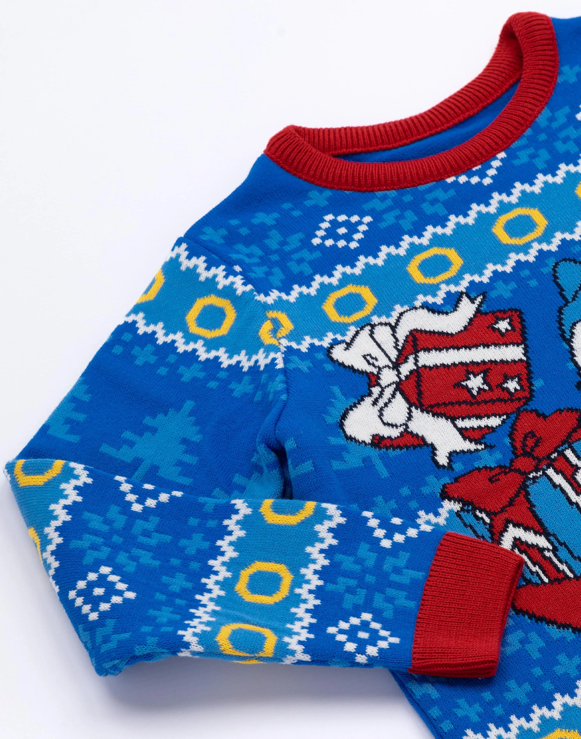 Sonic The Hedgehog Kids Knitted Christmas Jumper