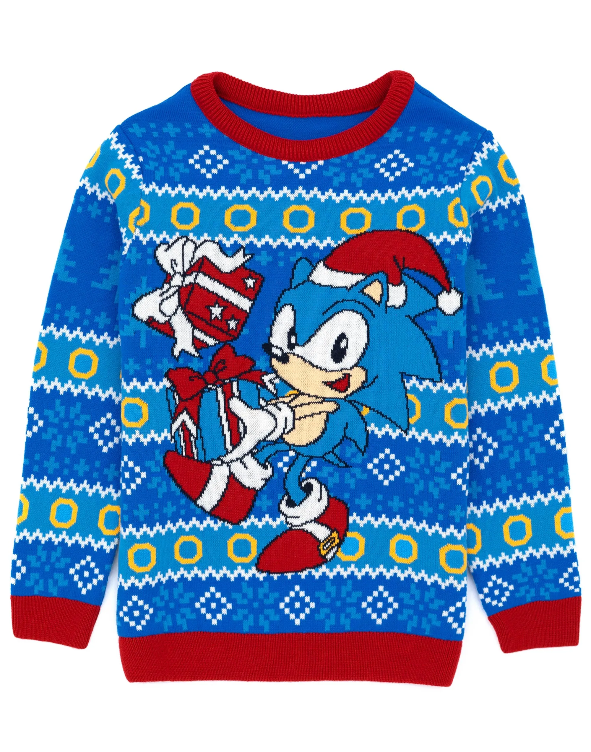Sonic The Hedgehog Kids Knitted Christmas Jumper