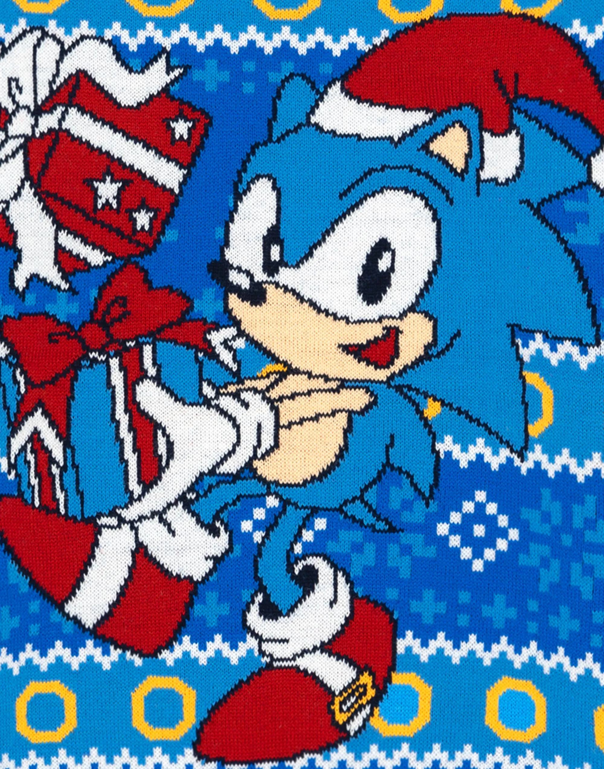 Sonic The Hedgehog Kids Knitted Christmas Jumper