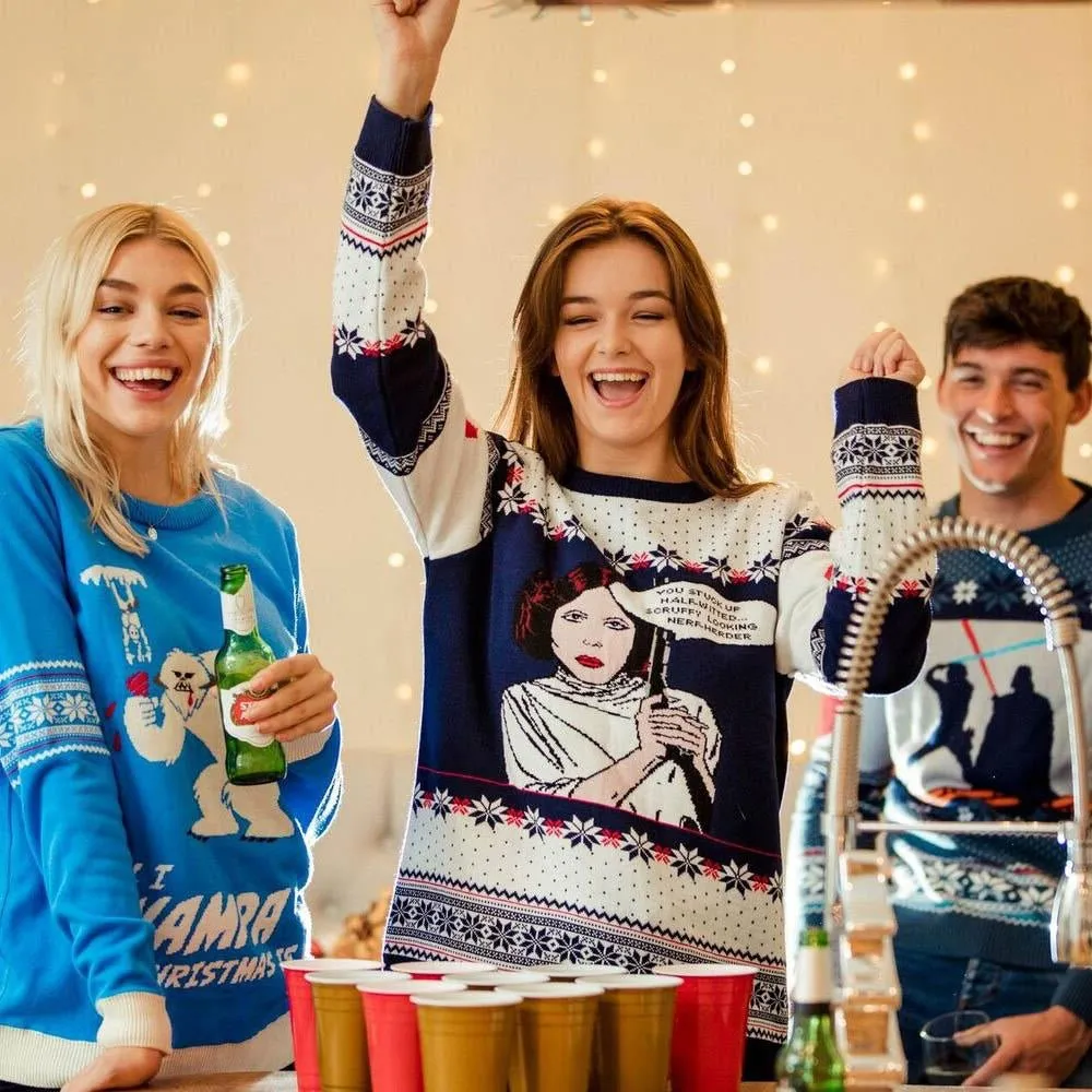 Star Wars Princess Leia Knitted Christmas Jumper / Sweater