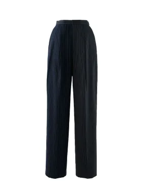 Straight - tailored Trousers (Dark Navy)