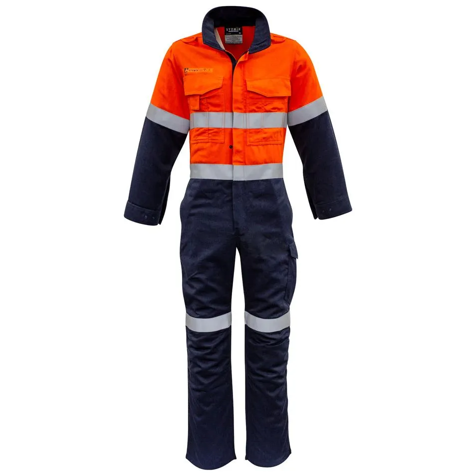 Syzmik Hi Vis Mens Orange Flame HRC 2 Hoop Taped Spliced Overall (ZC525)