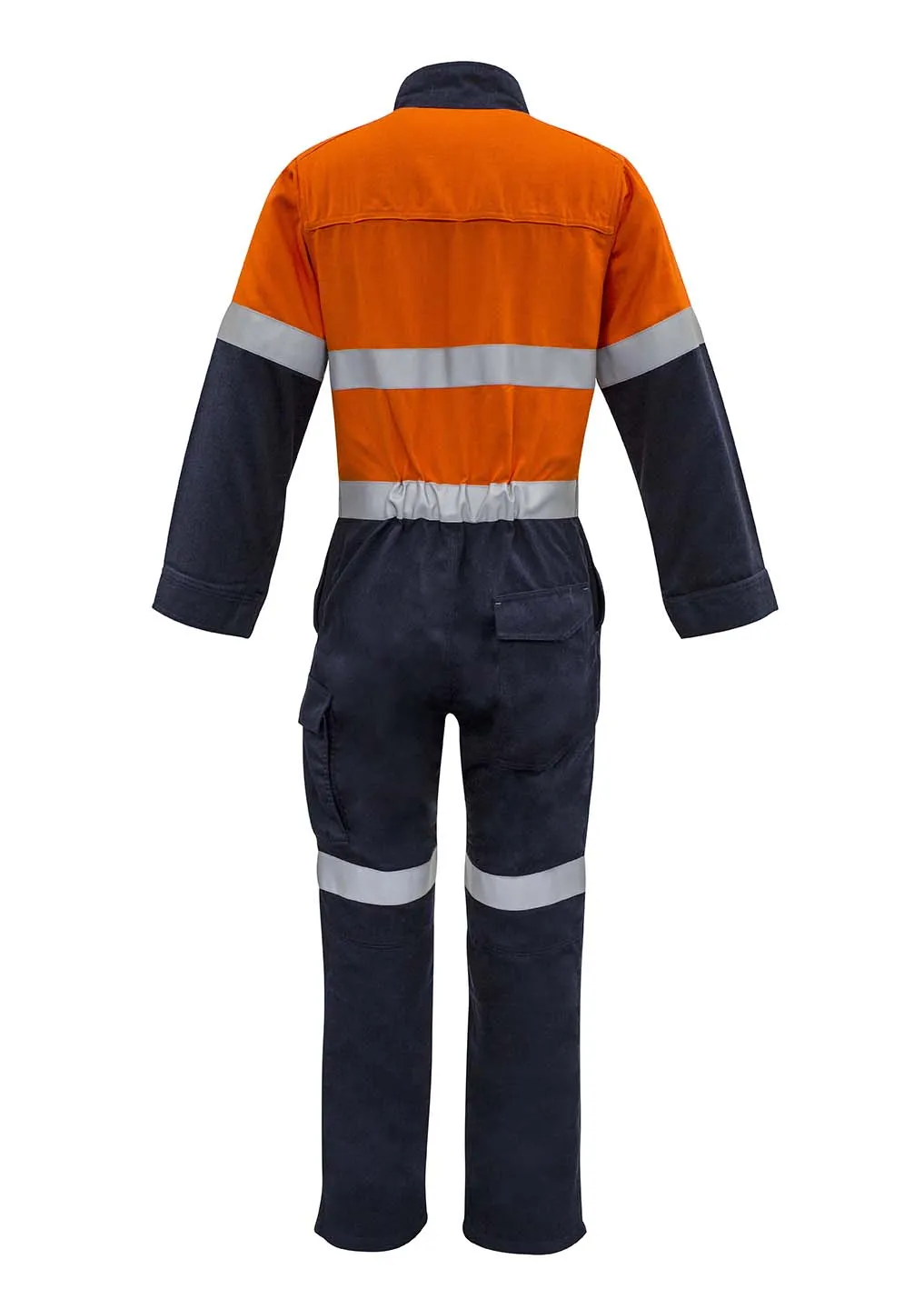 SYZMIK Mens Orange Flame HRC 2 Hoop Taped Spliced Overall - ZC525