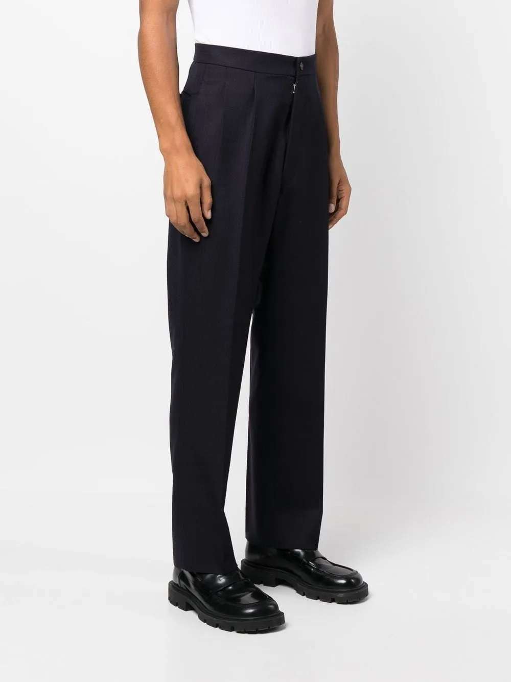 tailored wool trousers