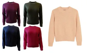 Thick Cable Cotton Textured Knitted Crew Neck Jumper
