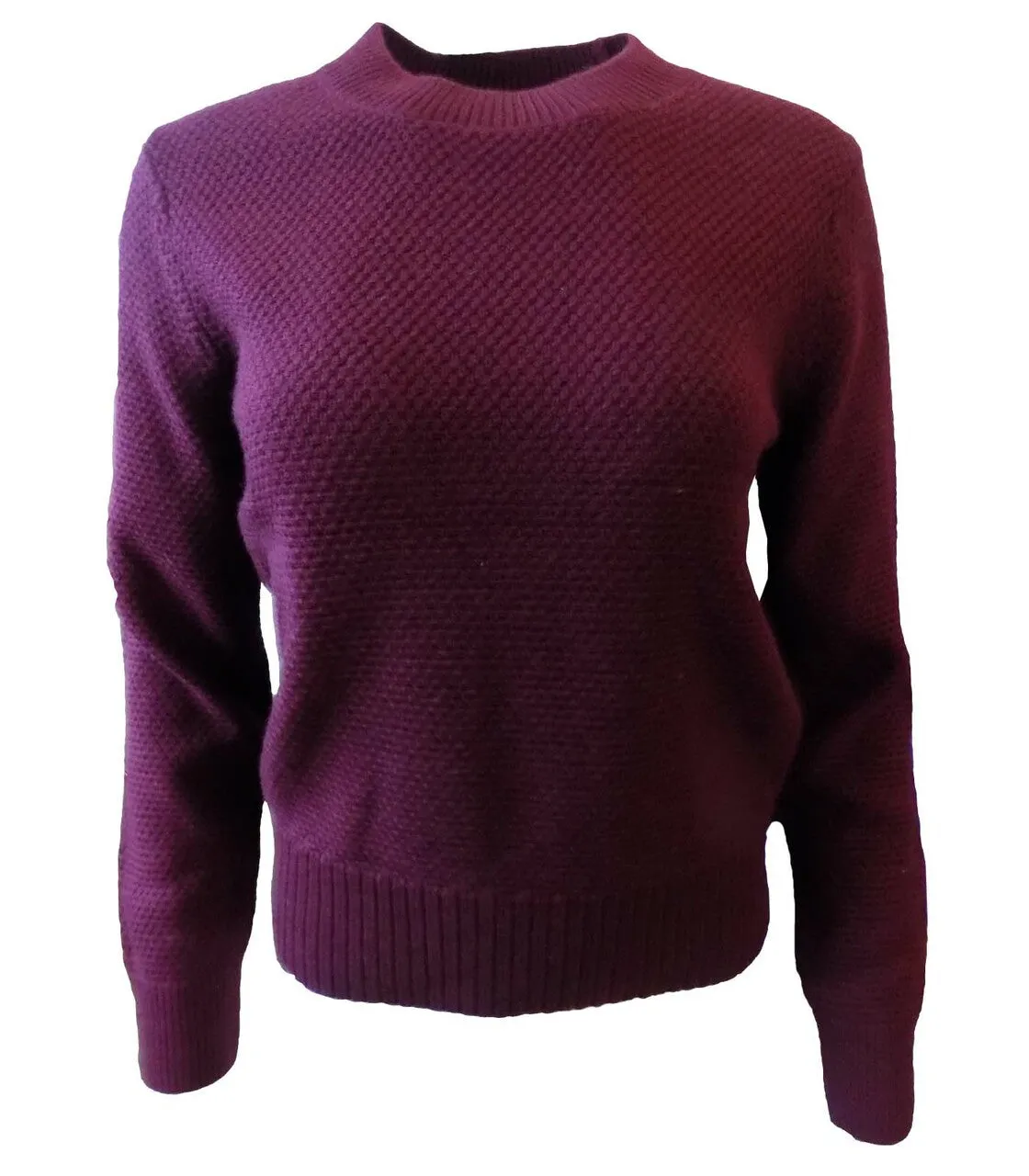 Thick Cable Cotton Textured Knitted Crew Neck Jumper
