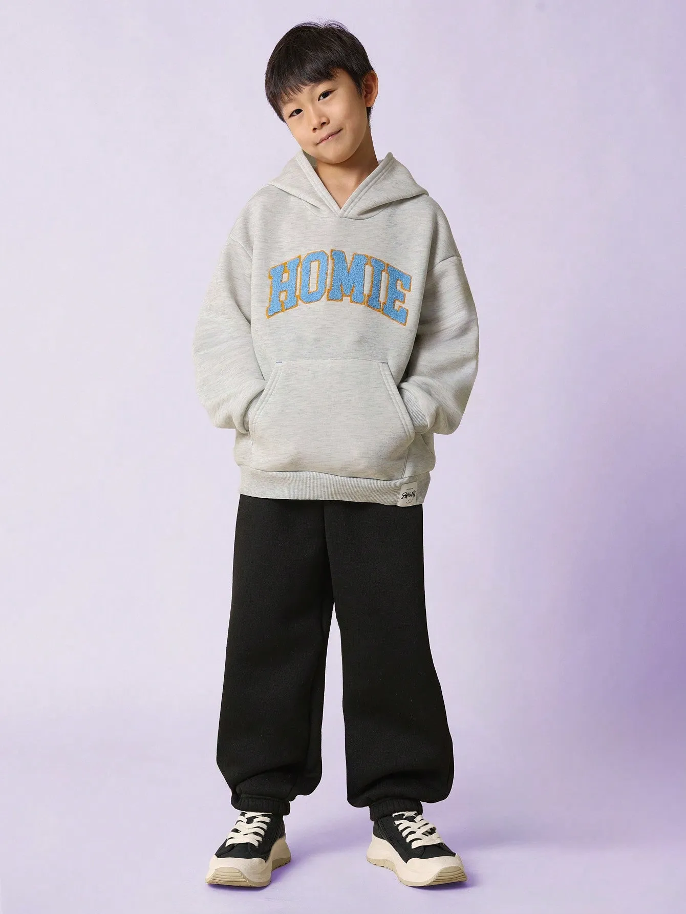 Tween Boys Comfy Regular Fit Overhead Hoodie With Towel Applique