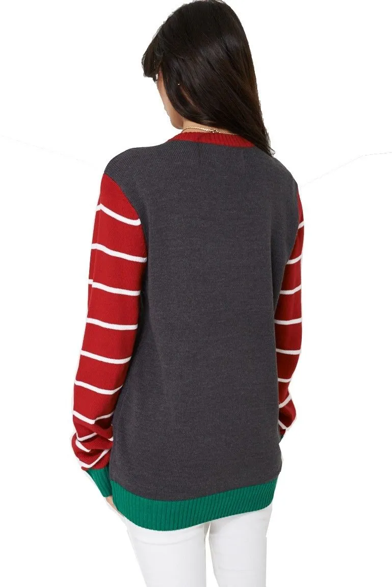 Unisex Novelty Retro Knitted Joker Christmas Jumper