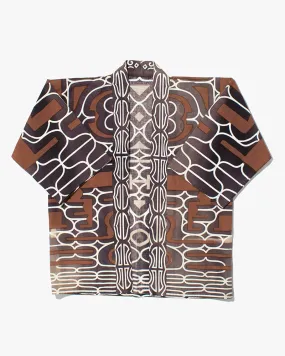 Vintage Ainu Robe, Brown Purple and White Details