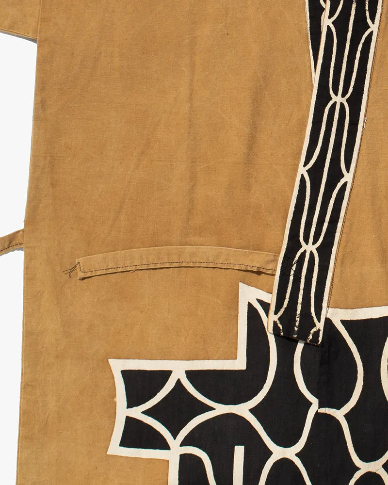 Vintage Ainu Robe, Brown with Black and Cream Details