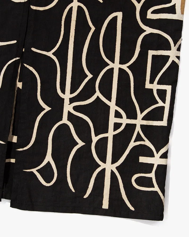Vintage Ainu Robe, Brown with Black and Cream Details