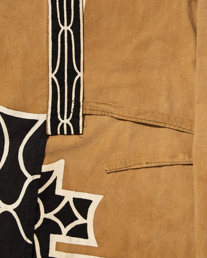Vintage Ainu Robe, Brown with Black and Cream Details