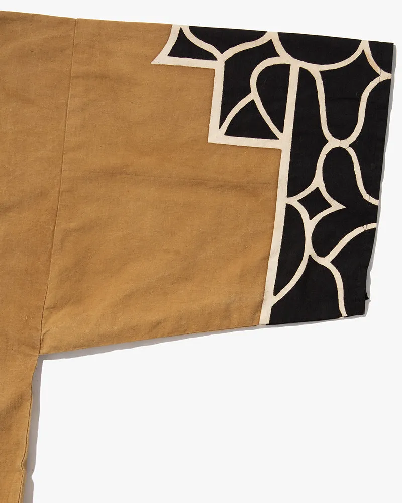 Vintage Ainu Robe, Brown with Black and Cream Details