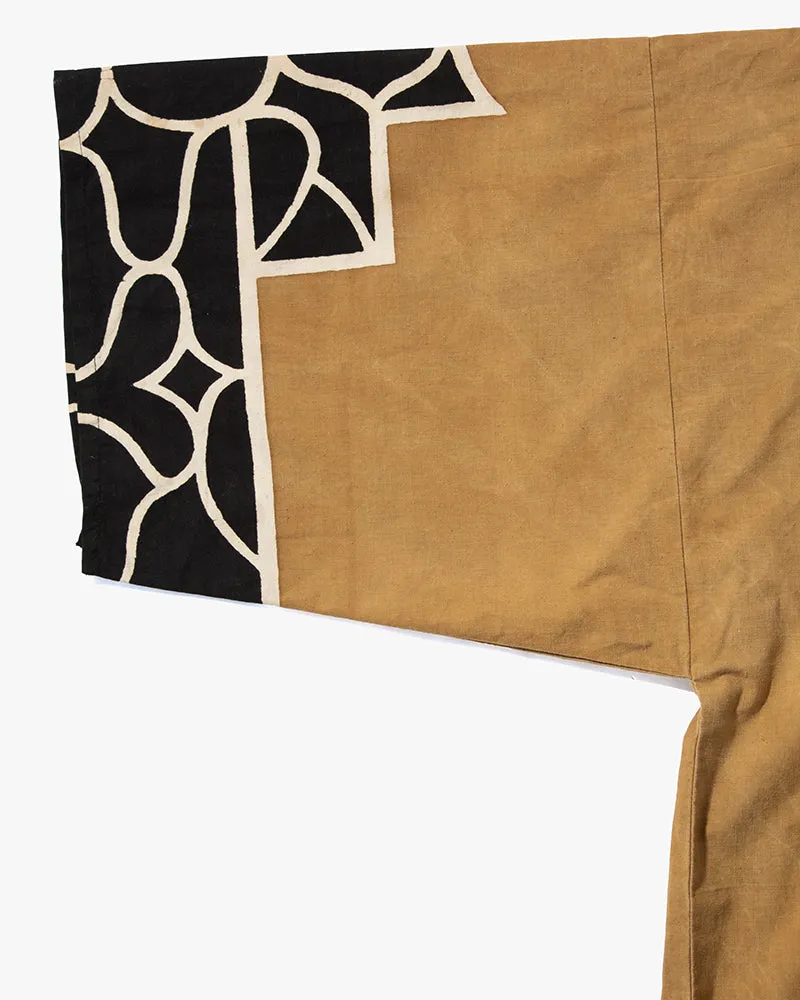 Vintage Ainu Robe, Brown with Black and Cream Details