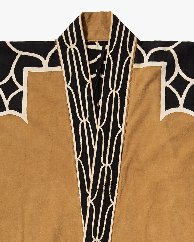 Vintage Ainu Robe, Brown with Black and Cream Details