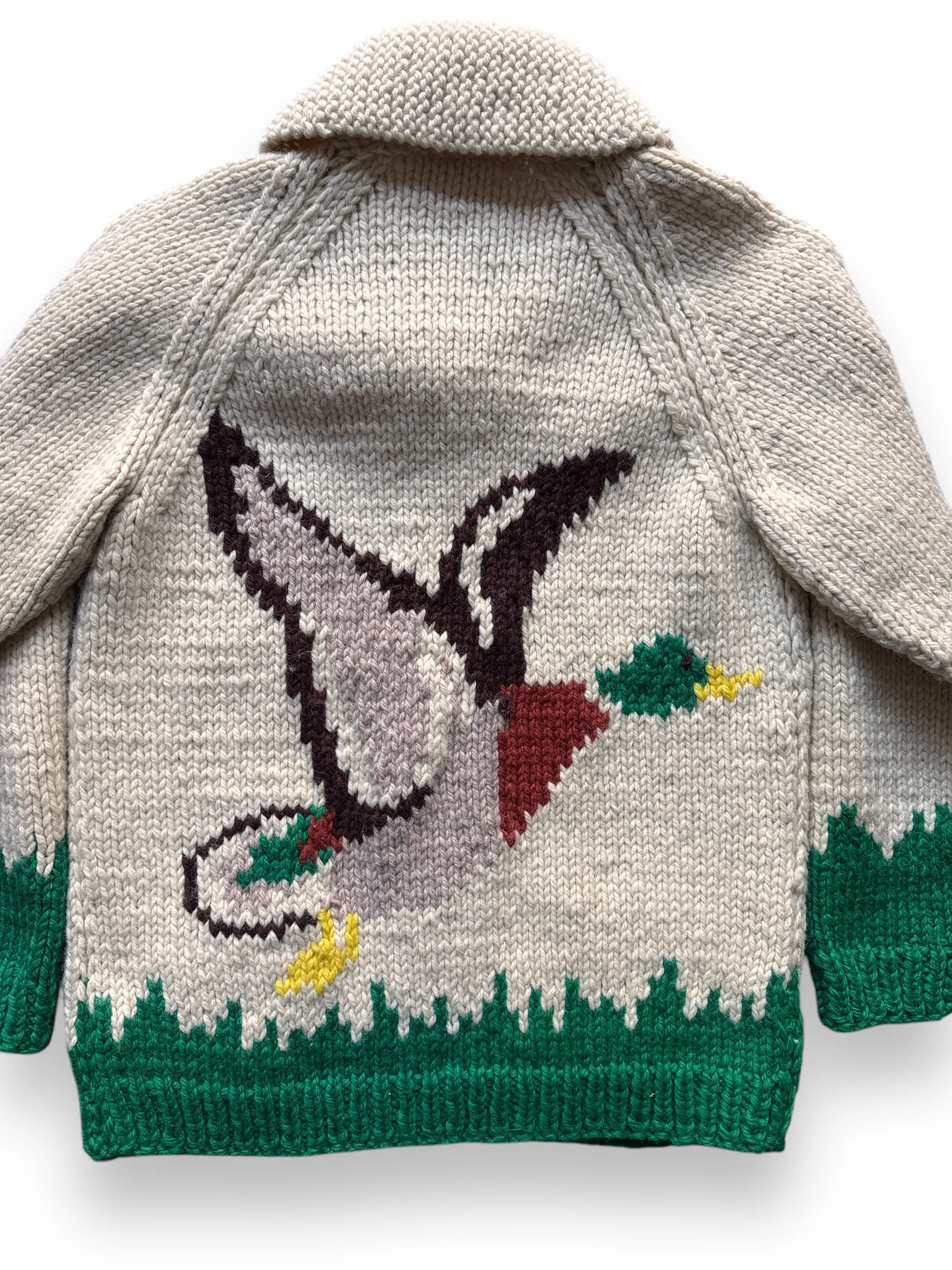 Vintage Duck Themed Cowichan Style Sweater SZ M