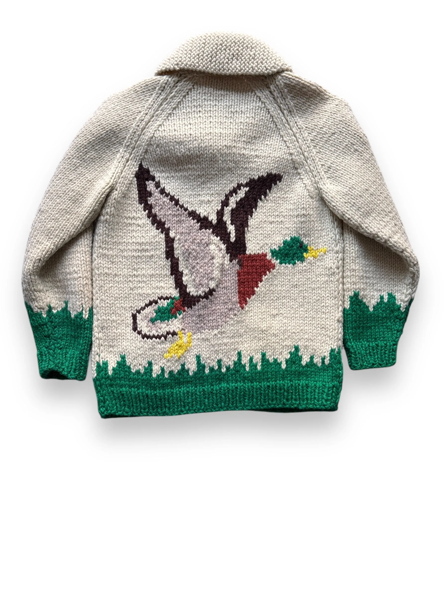 Vintage Duck Themed Cowichan Style Sweater SZ M