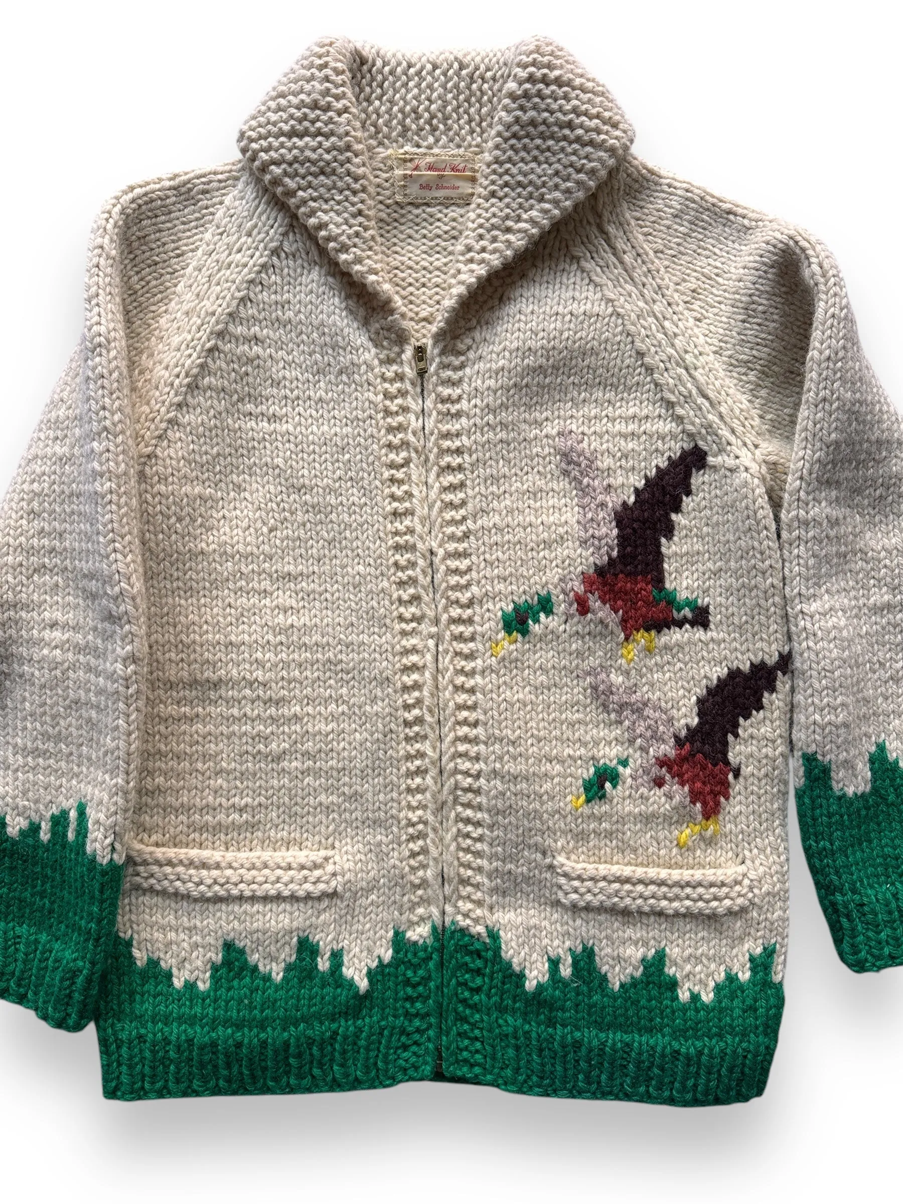 Vintage Duck Themed Cowichan Style Sweater SZ M
