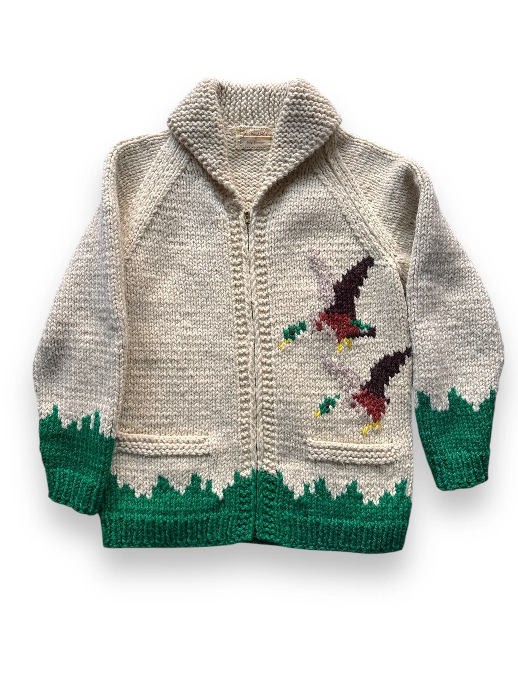 Vintage Duck Themed Cowichan Style Sweater SZ M