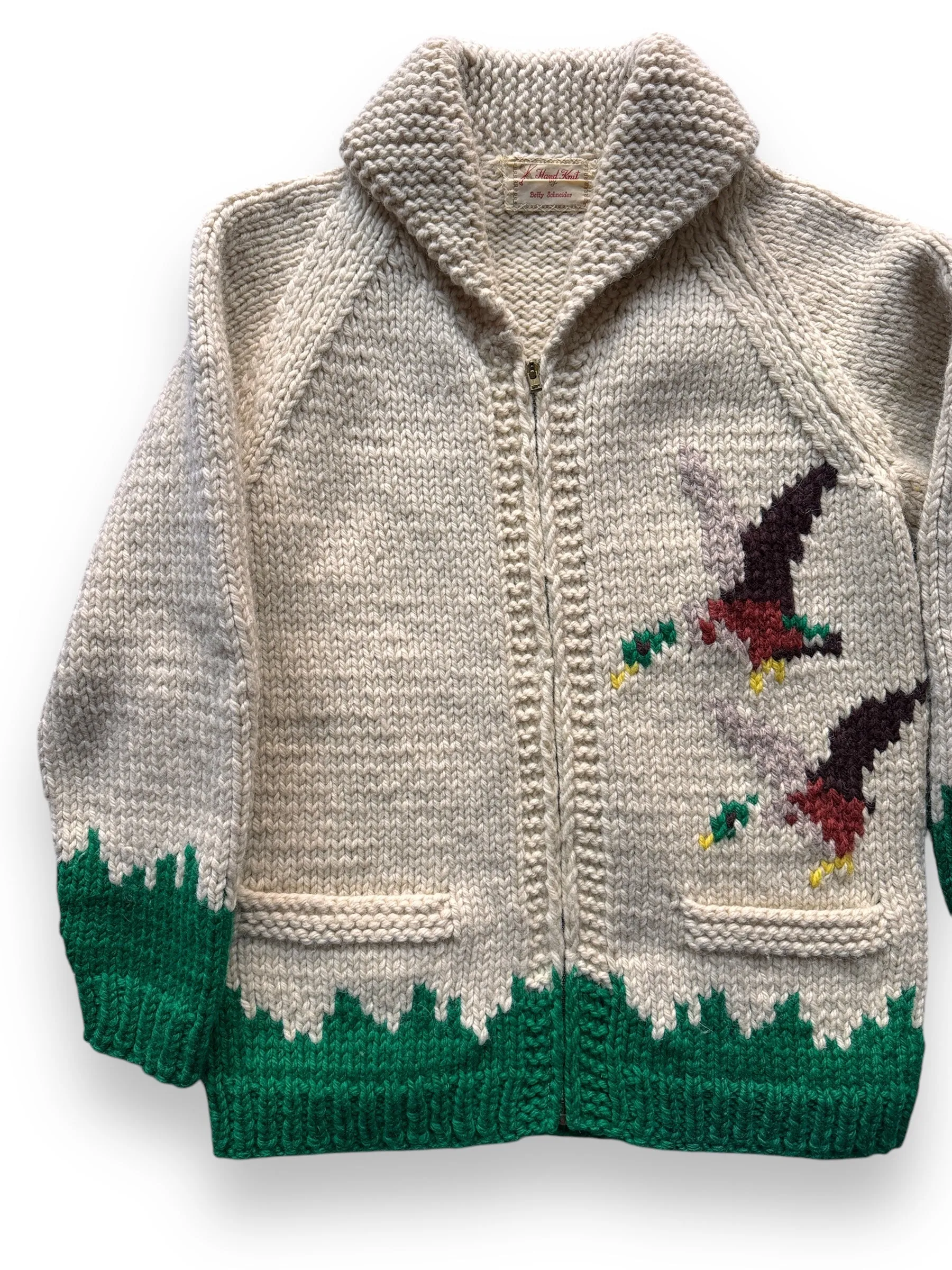 Vintage Duck Themed Cowichan Style Sweater SZ M
